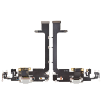  Charging Port Flex Cable with Interconnect Board for iPhone 11 Pro Max (High Quality) - Silver