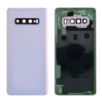  Back Cover with Camera Glass Lens and Adhesive Tape for Samsung Galaxy S10 Plus G975(for SAMSUNG and Galaxy S10+) - Prism White