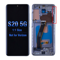  OLED Screen Digitizer with Frame Replacement for Samsung Galaxy S20 5G G981 (Aftermarket)(1:1 Size) - Cosmic Gray