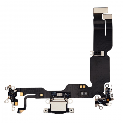  Charging Port with Flex Cable for iPhone 15 Plus (High Quality) - Black