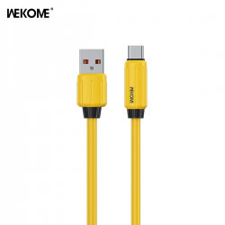  Elastic Genuine Silicone Fully Compatible 66W Super Fast Charging Data Cable - Yellow