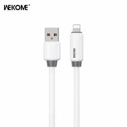  Elastic Genuine Silicone 12W Super Fast Charging Data Cable - White