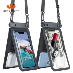  Double Pocket Waterproof Bag for Phones up to 7 inches - Black