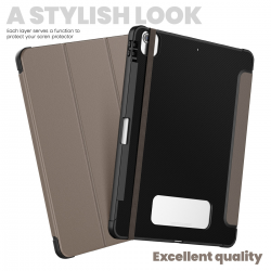  Carbon Fibre iPad Case (Auto Wake/Sleep) for iPad Air 13/ Pro 13/ Pro 12.9 (3rd/ 4th/ 5th/ 6th) - Brown