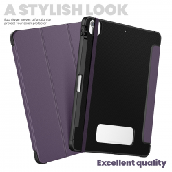  Carbon Fibre iPad Case (Auto Wake/Sleep) for iPad Air 13/ Pro 13/ Pro 12.9 (3rd/ 4th/ 5th/ 6th) - Purple