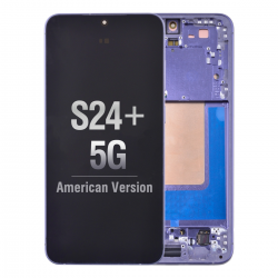  OLED Screen Digitizer Assembly with Frame for Samsung Galaxy S24 Plus 5G S926 (for America Version)(Premium) - Cobalt Violet